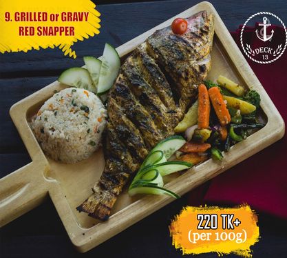 Deck 13 Dhanmondi Grilled or Gravy Red Snapper
